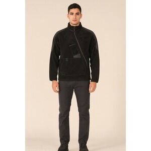 Nike x Matthew M William Black Sherpa Jacket Assymetrical Zip - Medium‎